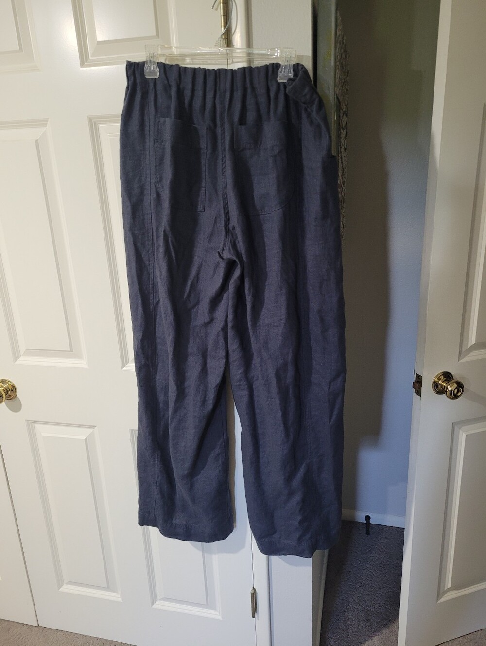 Npl Notperfectlinen Gray Linen Pants Xl - Picture 3 of 5